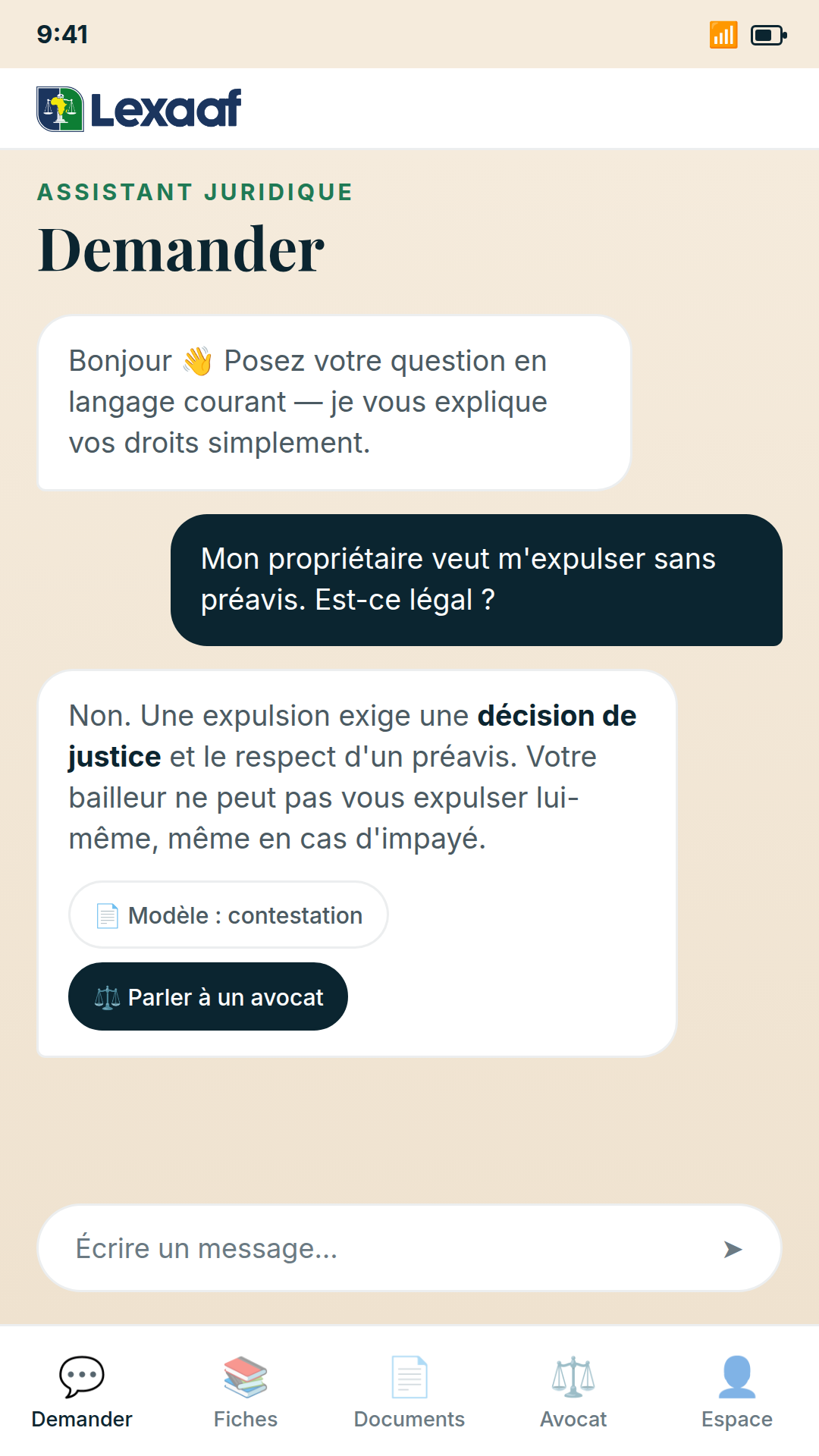 Assistant juridique Lexaaf